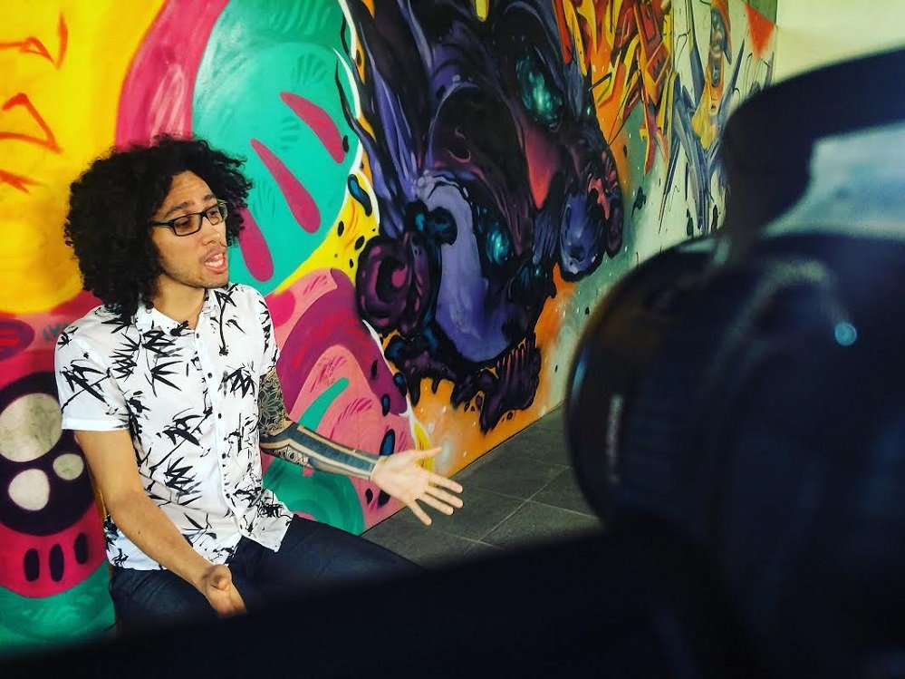 Gravação do Cena Cultural - Artes Visuais com Braziliano